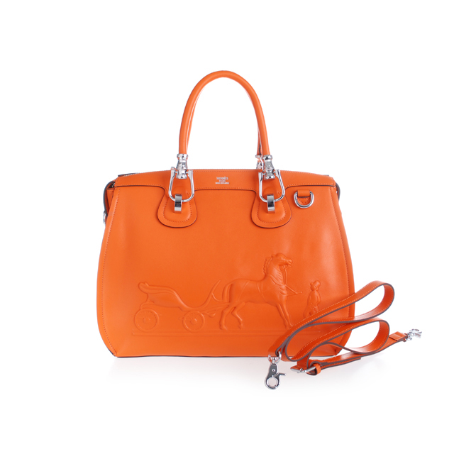 0322 2012 Hermes nuova Borsa media in pelle a tracolla 0322 Arancione ingegno